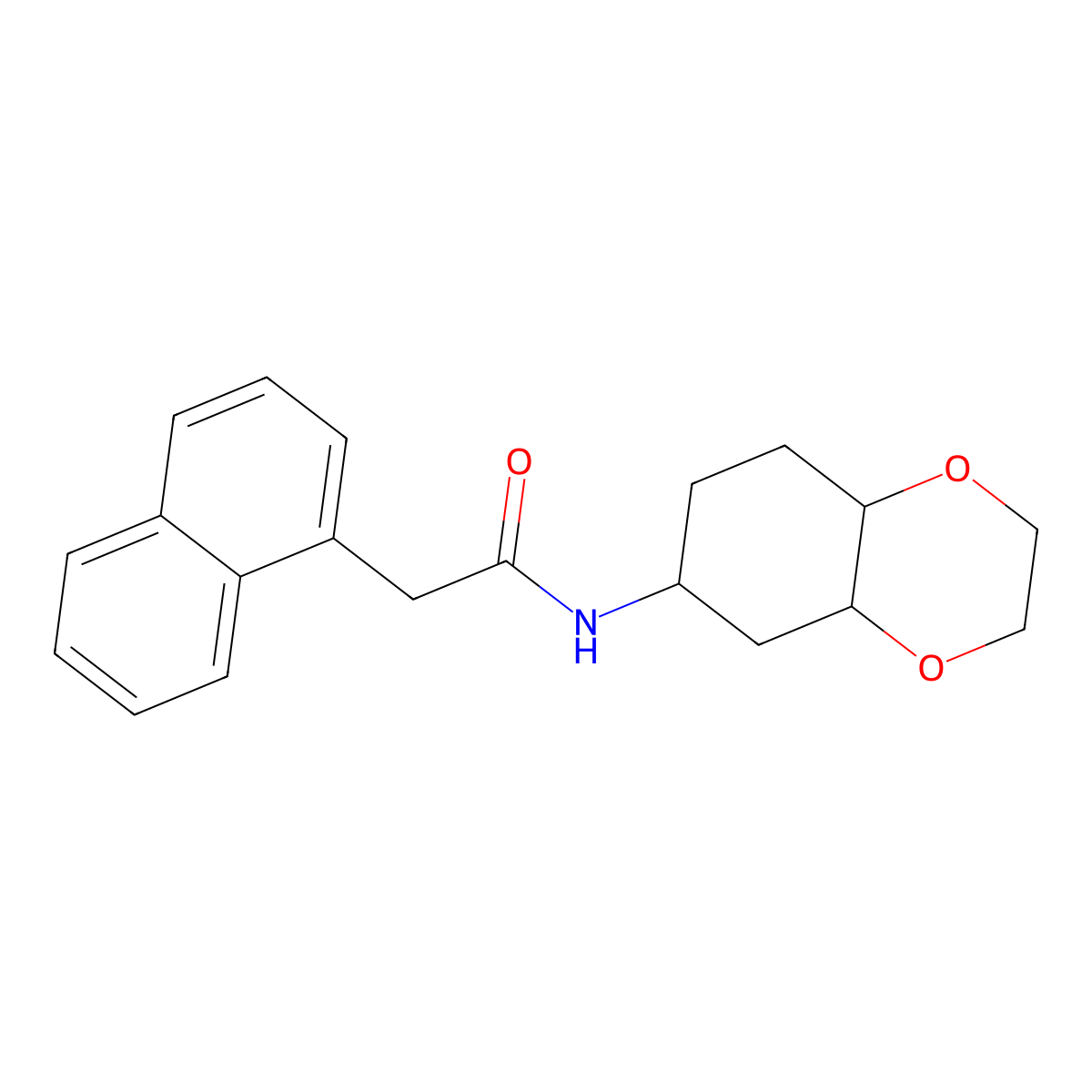 2-(naphthalen-1-yl)-N-(octahydrobenzo[b][1,4]dioxin-6-yl)acetamide molecular structure, CAS 1902894-74-9