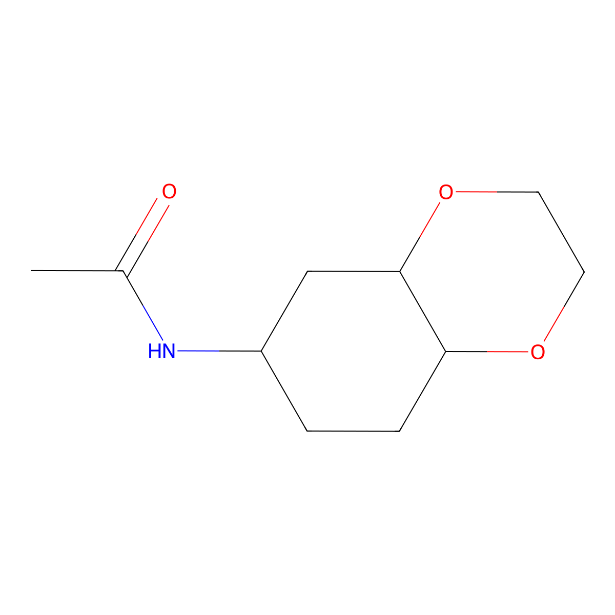 N-(octahydro-1,4-benzodioxin-6-yl)acetamide molecular structure, CAS 1902897-63-5