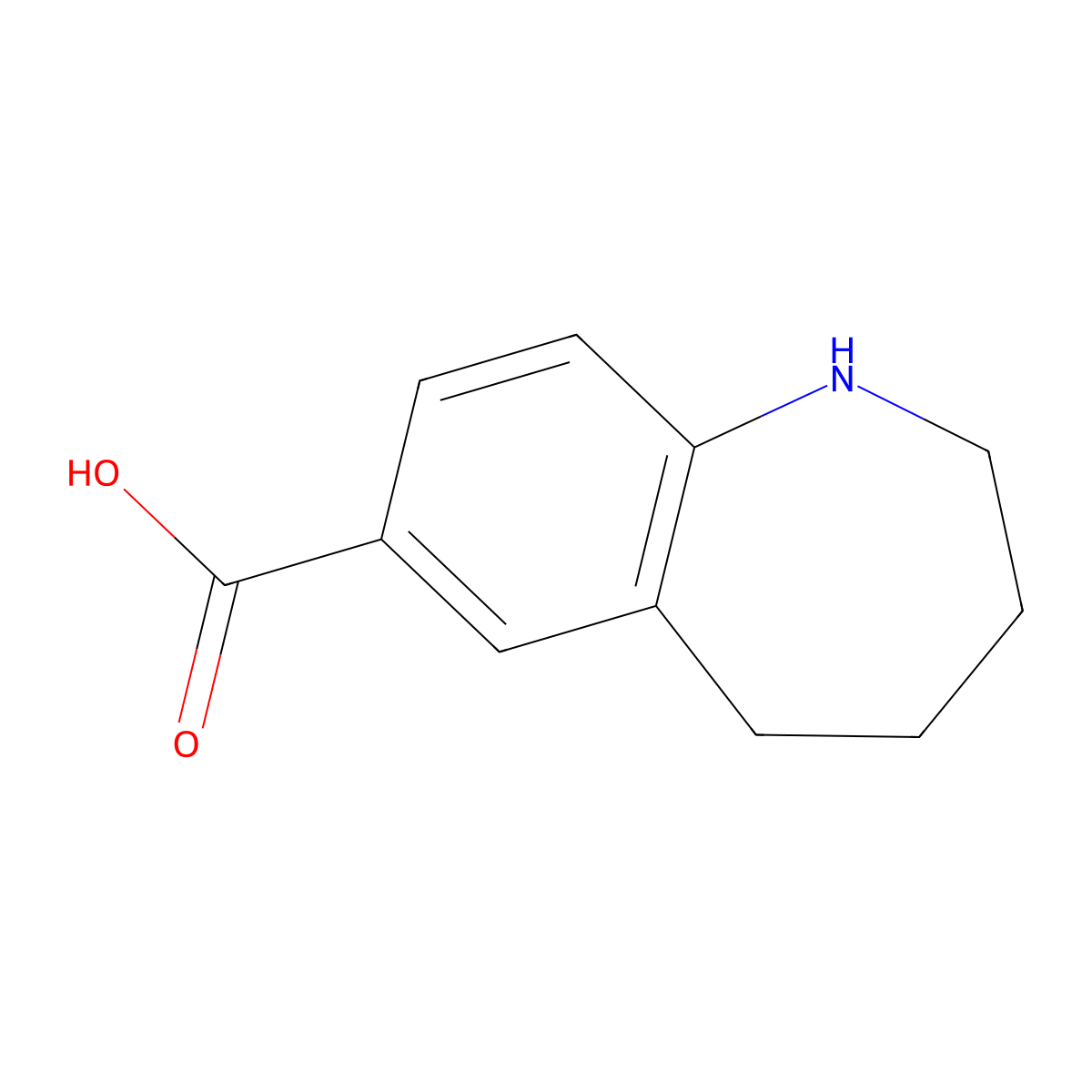 2,3,4,5-Tetrahydro-1H-1-benzazepine-7-carboxylic acid molecular structure, CAS 19029-09-5