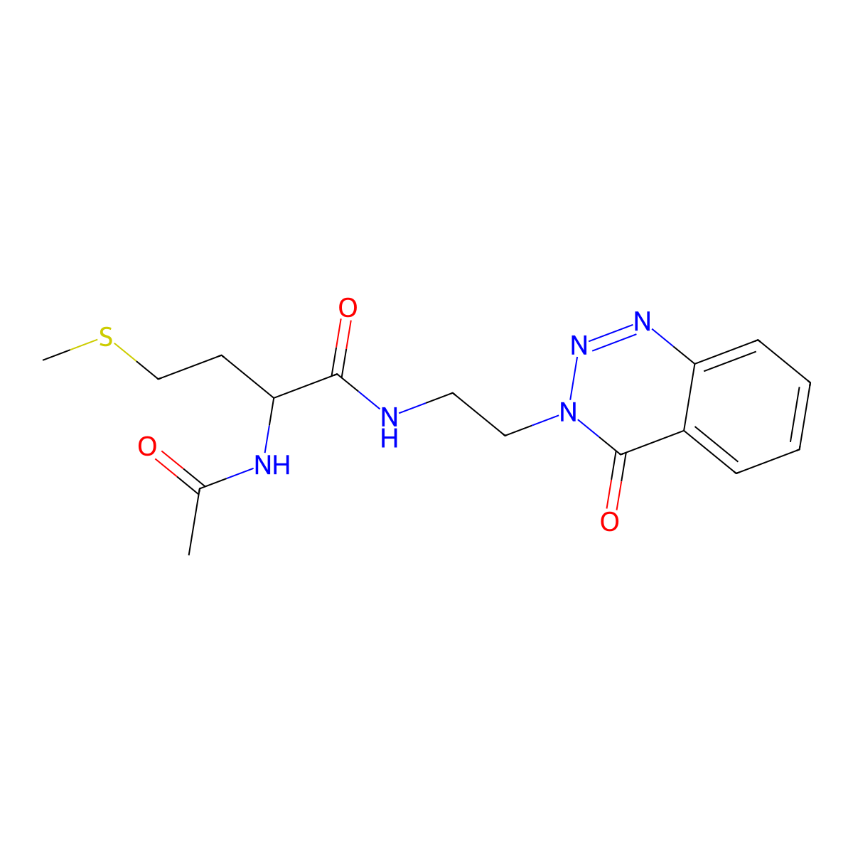 2-acetamido-4-(methylthio)-N-(2-(4-oxobenzo[d][1,2,3]triazin-3(4H)-yl)ethyl)butanamide molecular structure, CAS 1902901-14-7