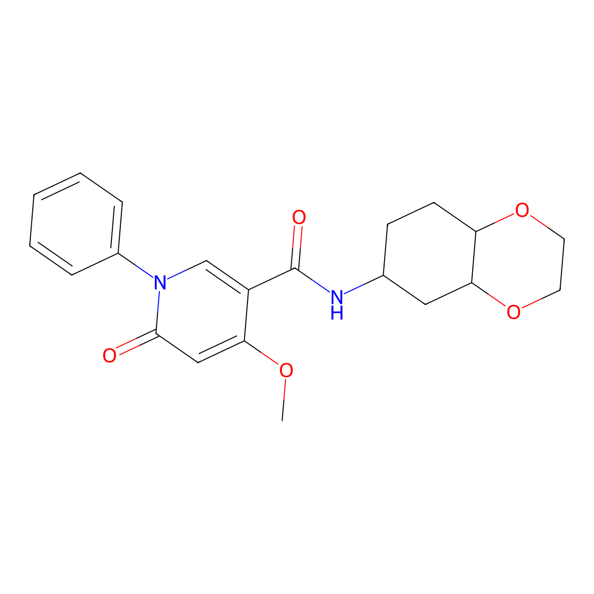 4-methoxy-N-(octahydro-1,4-benzodioxin-6-yl)-6-oxo-1-phenyl-1,6-dihydropyridine-3-carboxamide molecular structure, CAS 1902906-71-1