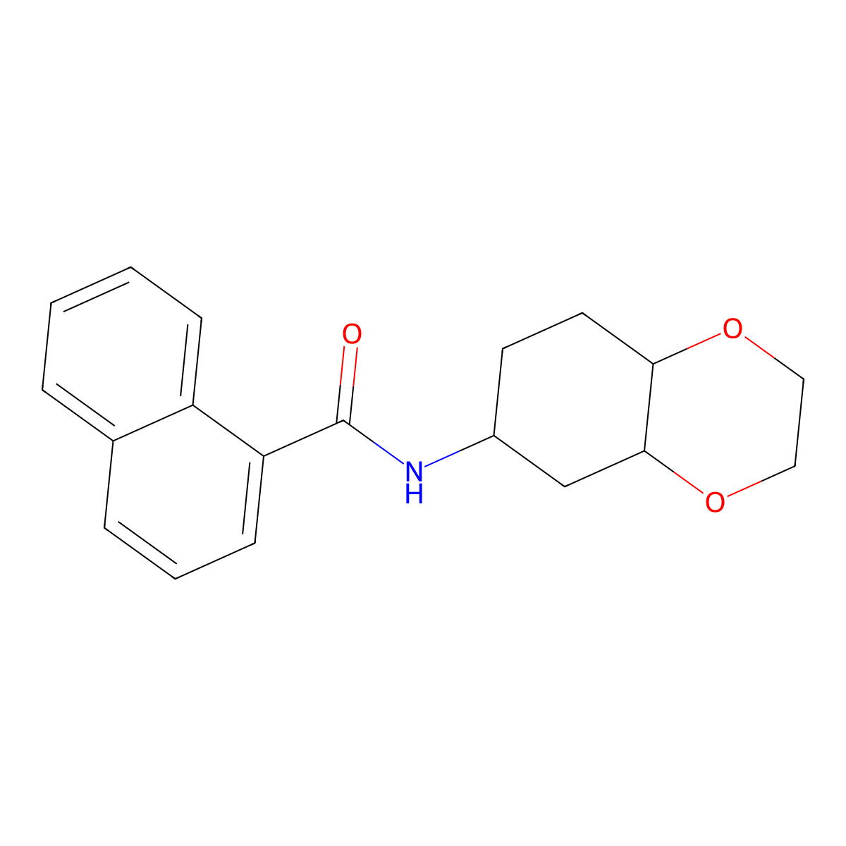 N-(octahydrobenzo[b][1,4]dioxin-6-yl)-1-naphthamide molecular structure, CAS 1902907-34-9