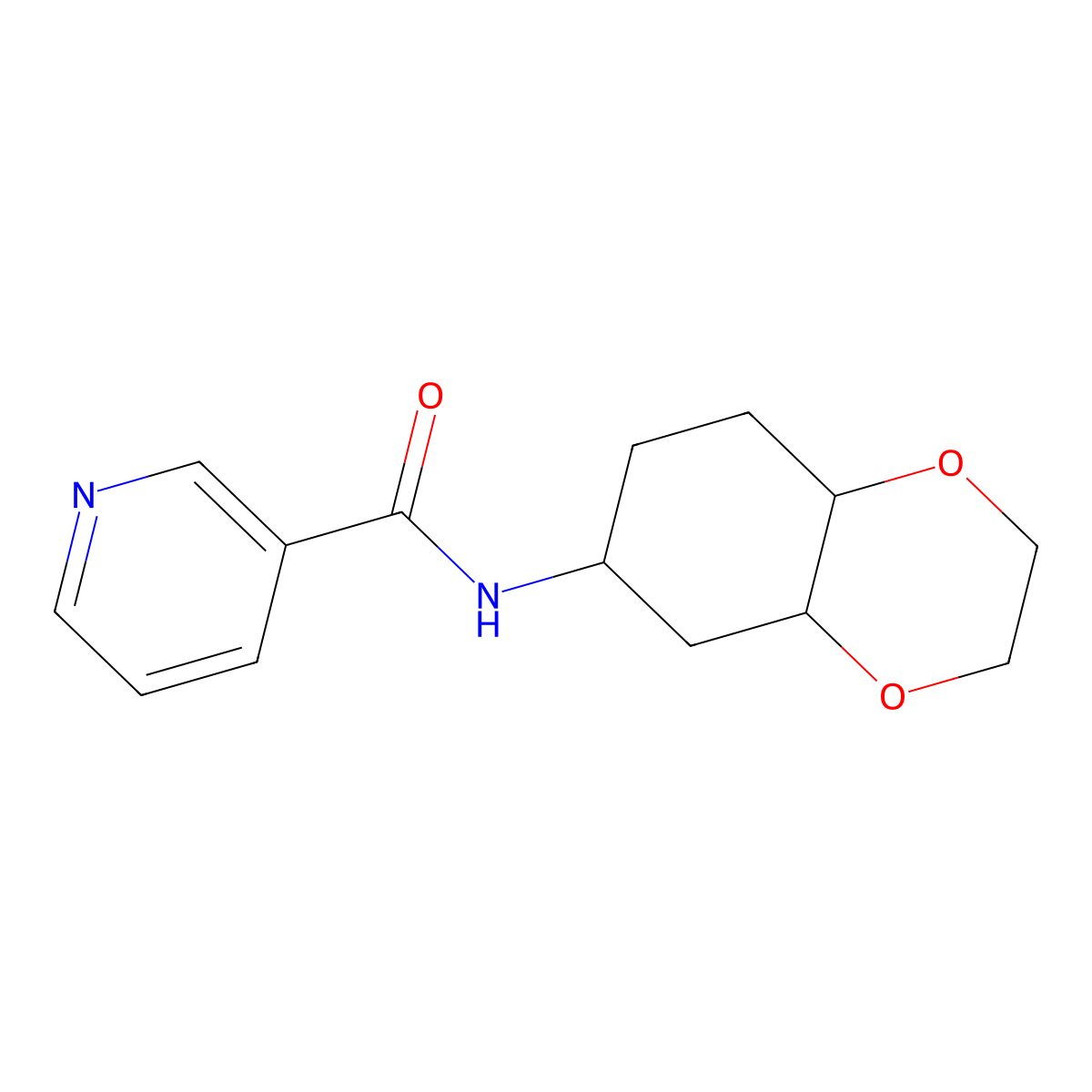N-(octahydrobenzo[b][1,4]dioxin-6-yl)nicotinamide molecular structure, CAS 1902907-64-5