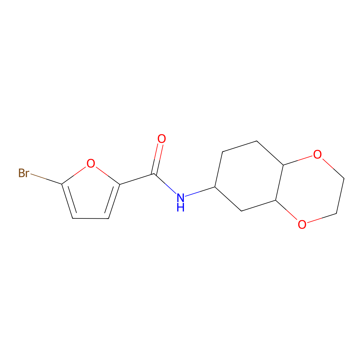 5-bromo-N-(octahydrobenzo[b][1,4]dioxin-6-yl)furan-2-carboxamide molecular structure, CAS 1902913-03-4
