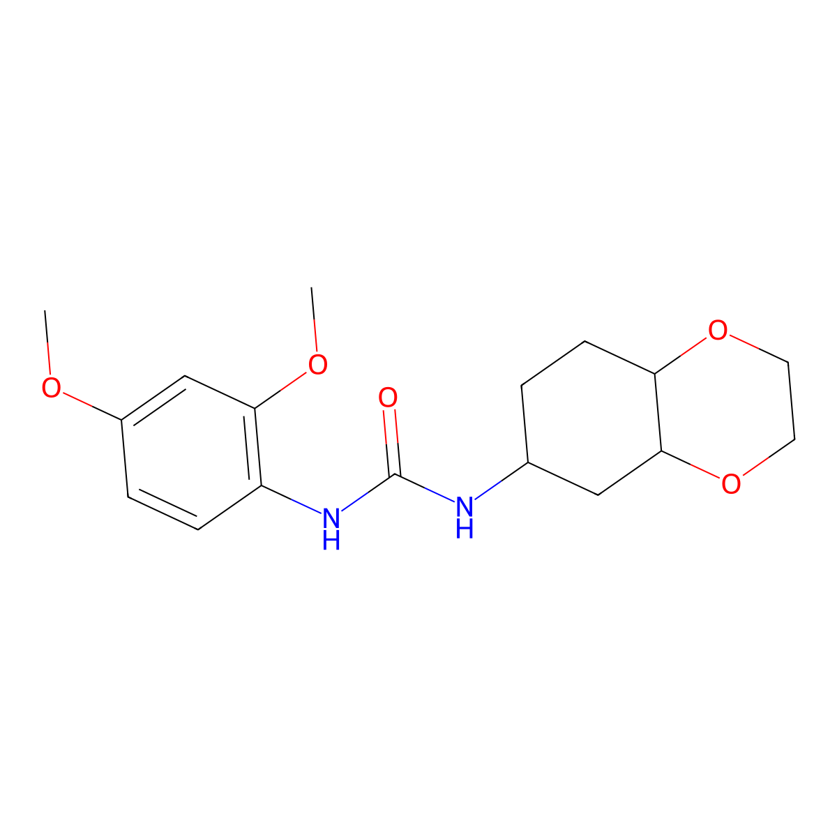 1-(2,4-Dimethoxyphenyl)-3-(octahydrobenzo[b][1,4]dioxin-6-yl)urea molecular structure, CAS 1902921-57-6