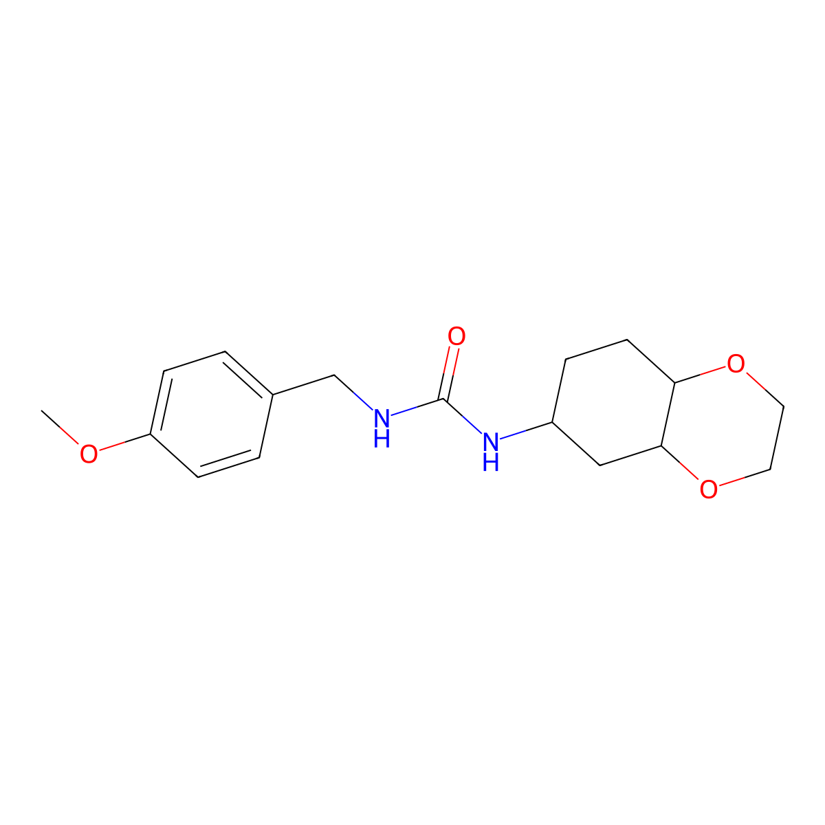 1-(4-Methoxybenzyl)-3-(octahydrobenzo[b][1,4]dioxin-6-yl)urea molecular structure, CAS 1902926-25-3