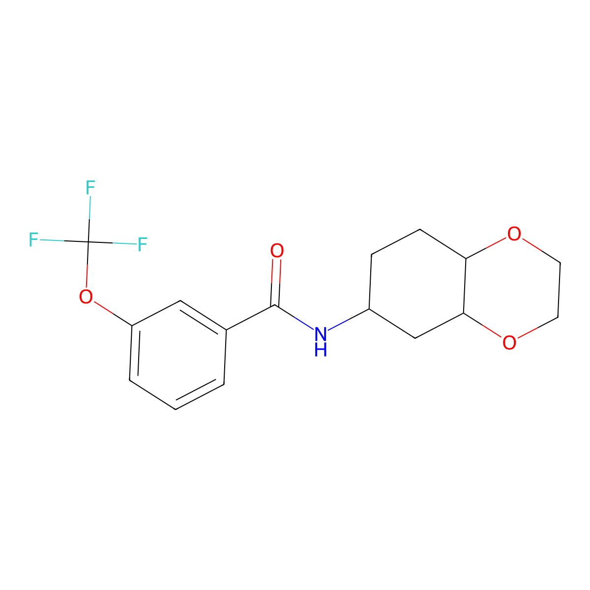 N-(octahydrobenzo[b][1,4]dioxin-6-yl)-3-(trifluoromethoxy)benzamide molecular structure, CAS 1902932-69-7