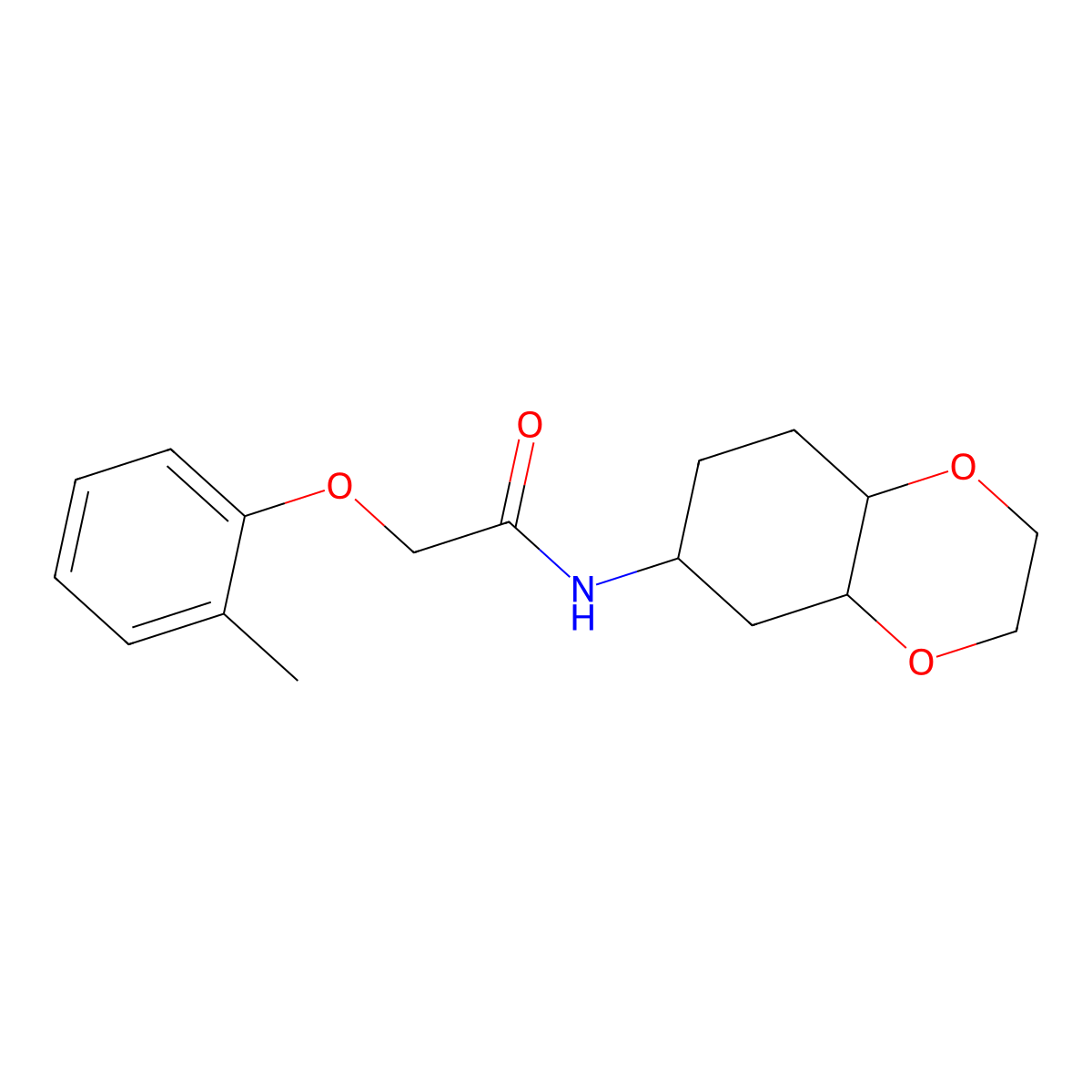 N-(octahydrobenzo[b][1,4]dioxin-6-yl)-2-(o-tolyloxy)acetamide molecular structure, CAS 1902937-38-5