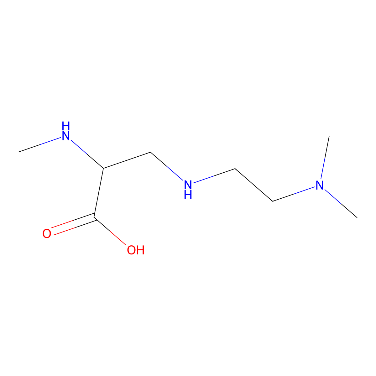 3-{[2-(Dimethylamino)ethyl]amino}-2-(methylamino)propanoic acid molecular structure, CAS 1902943-59-2