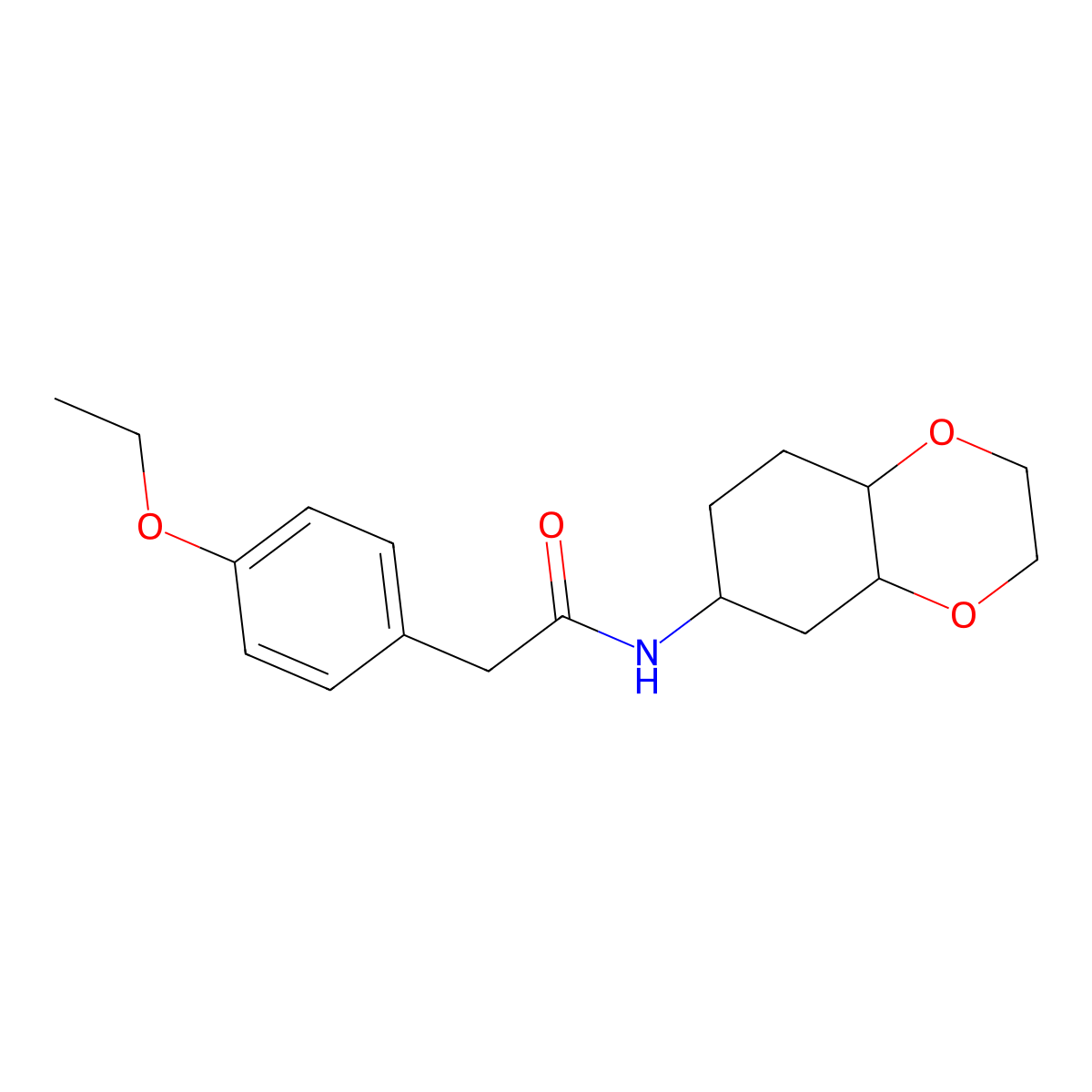 2-(4-ethoxyphenyl)-N-(octahydrobenzo[b][1,4]dioxin-6-yl)acetamide molecular structure, CAS 1902946-86-4
