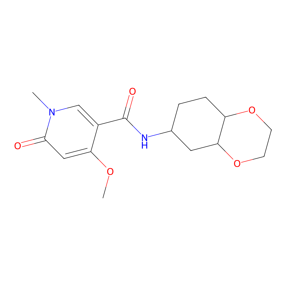 4-methoxy-1-methyl-N-(octahydrobenzo[b][1,4]dioxin-6-yl)-6-oxo-1,6-dihydropyridine-3-carboxamide molecular structure, CAS 1902949-68-1