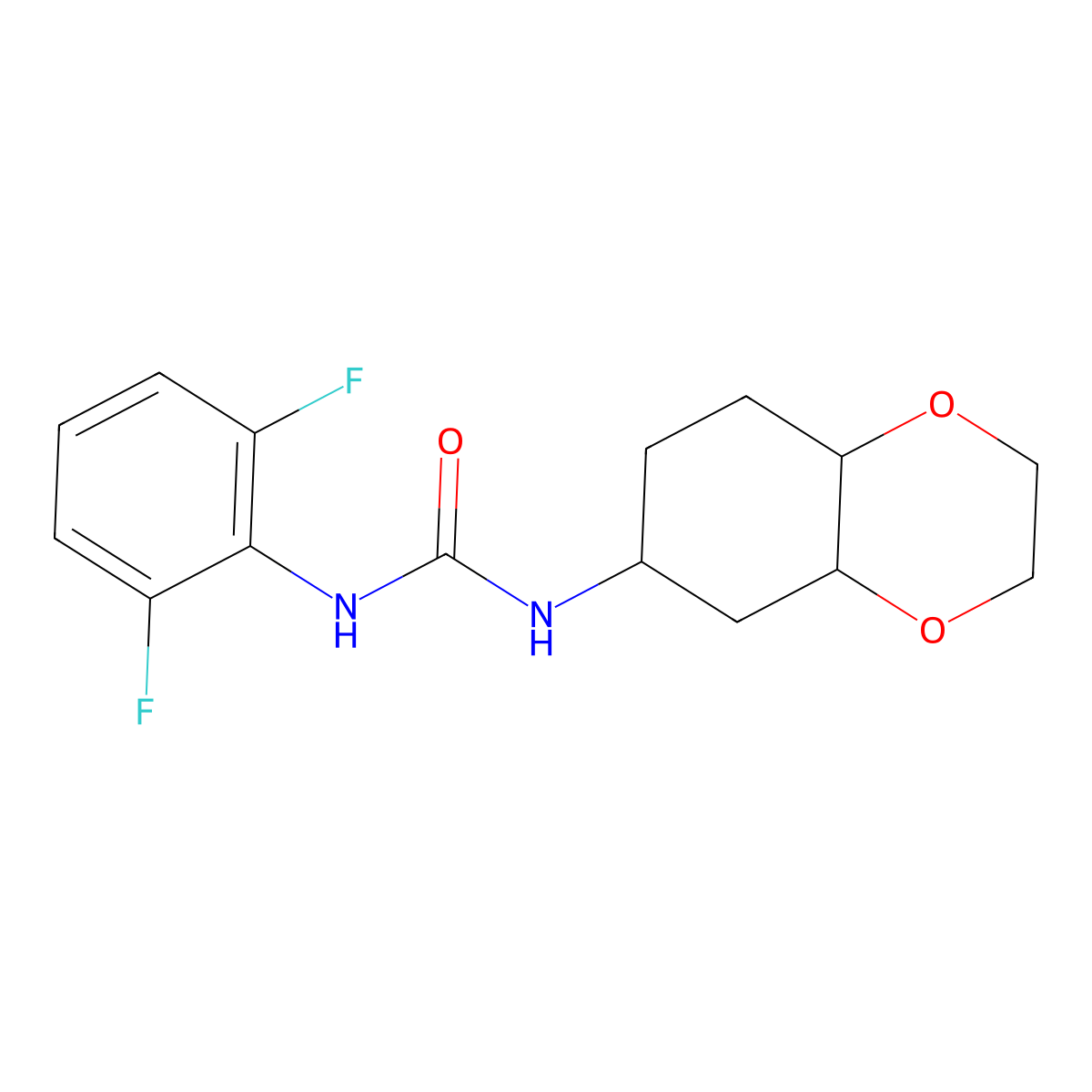 1-(2,6-Difluorophenyl)-3-(octahydrobenzo[b][1,4]dioxin-6-yl)urea molecular structure, CAS 1902949-72-7