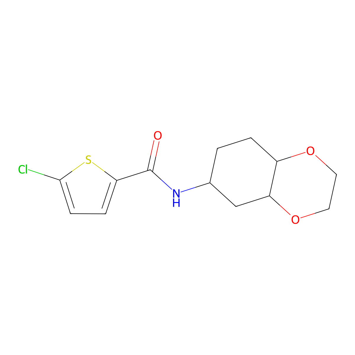 5-chloro-N-(octahydrobenzo[b][1,4]dioxin-6-yl)thiophene-2-carboxamide molecular structure, CAS 1902950-73-5