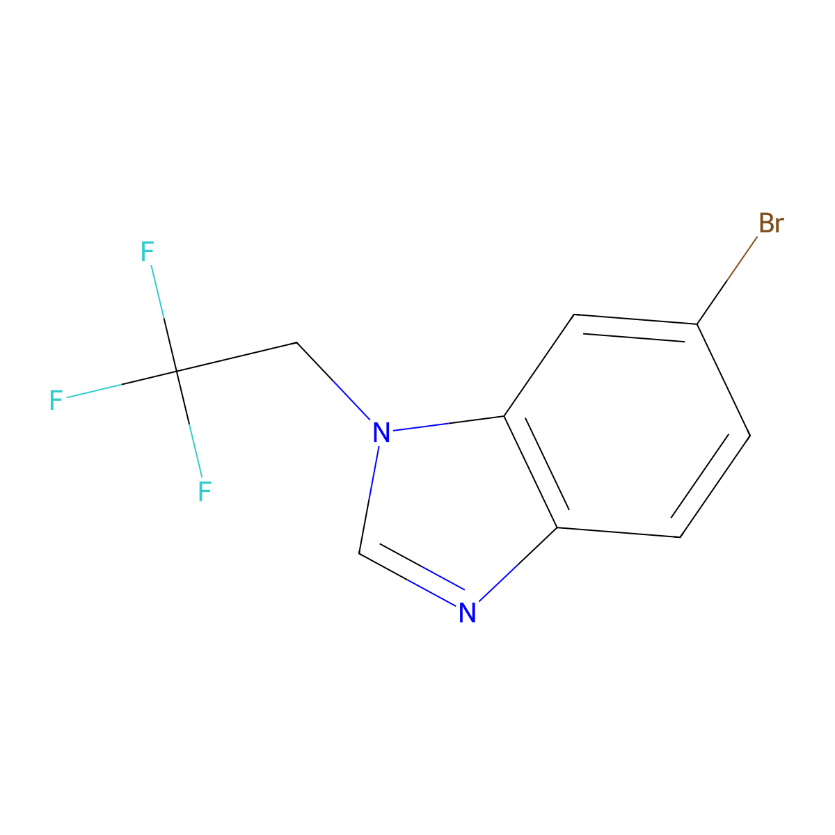 6-bromo-1-(2,2,2-trifluoroethyl)-1H-benzo[d]imidazole molecular structure, CAS 1902977-54-1