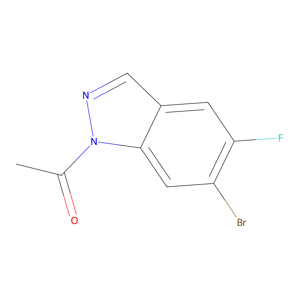 1-(6-Bromo-5-fluoro-1h-indazol-1-yl)ethanone molecular structure, CAS 1902979-77-4