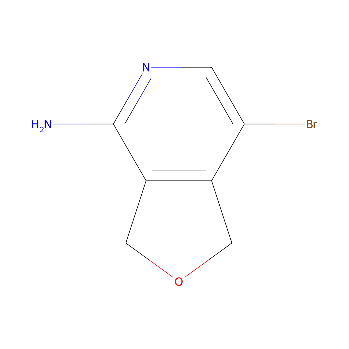 7-Bromo-1,3-dihydrofuro[3,4-c]pyridin-4-amine molecular structure, CAS 1902982-92-6