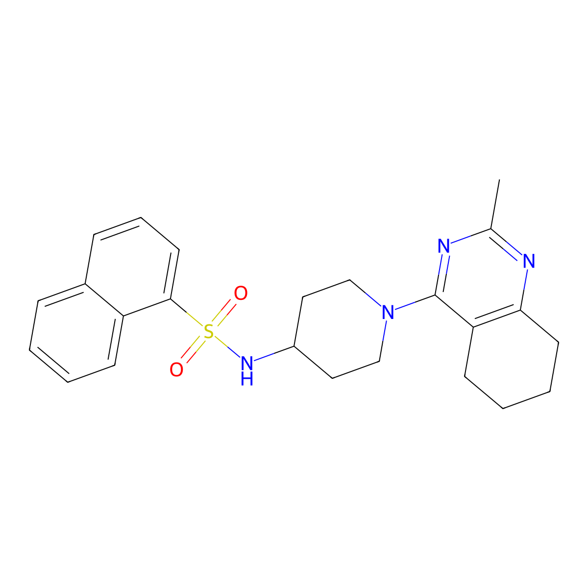 N-[1-(2-methyl-5,6,7,8-tetrahydroquinazolin-4-yl)piperidin-4-yl]naphthalene-1-sulfonamide molecular structure, CAS 1902989-83-6