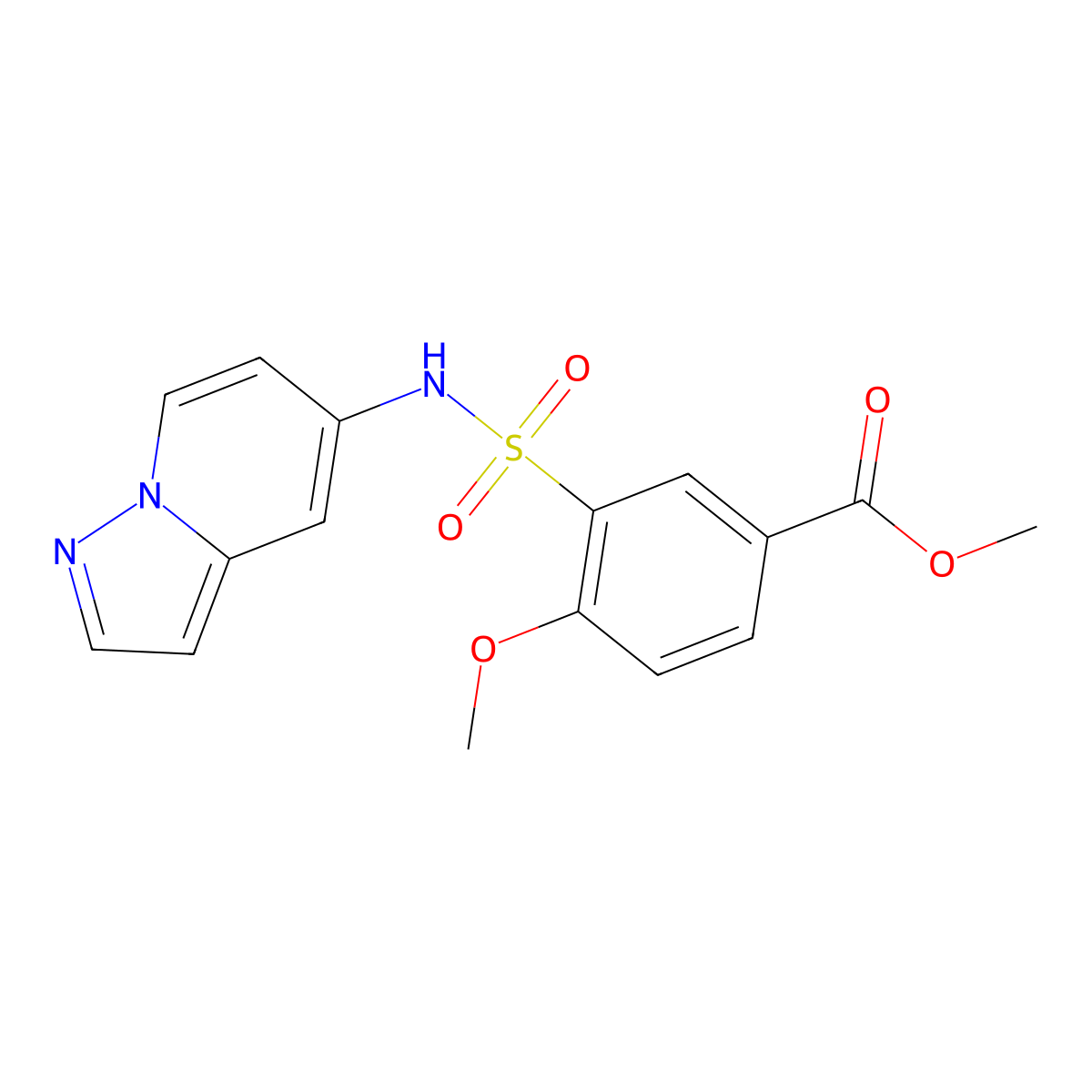 methyl 4-methoxy-3-(N-(pyrazolo[1,5-a]pyridin-5-yl)sulfamoyl)benzoate molecular structure, CAS 1902992-00-0