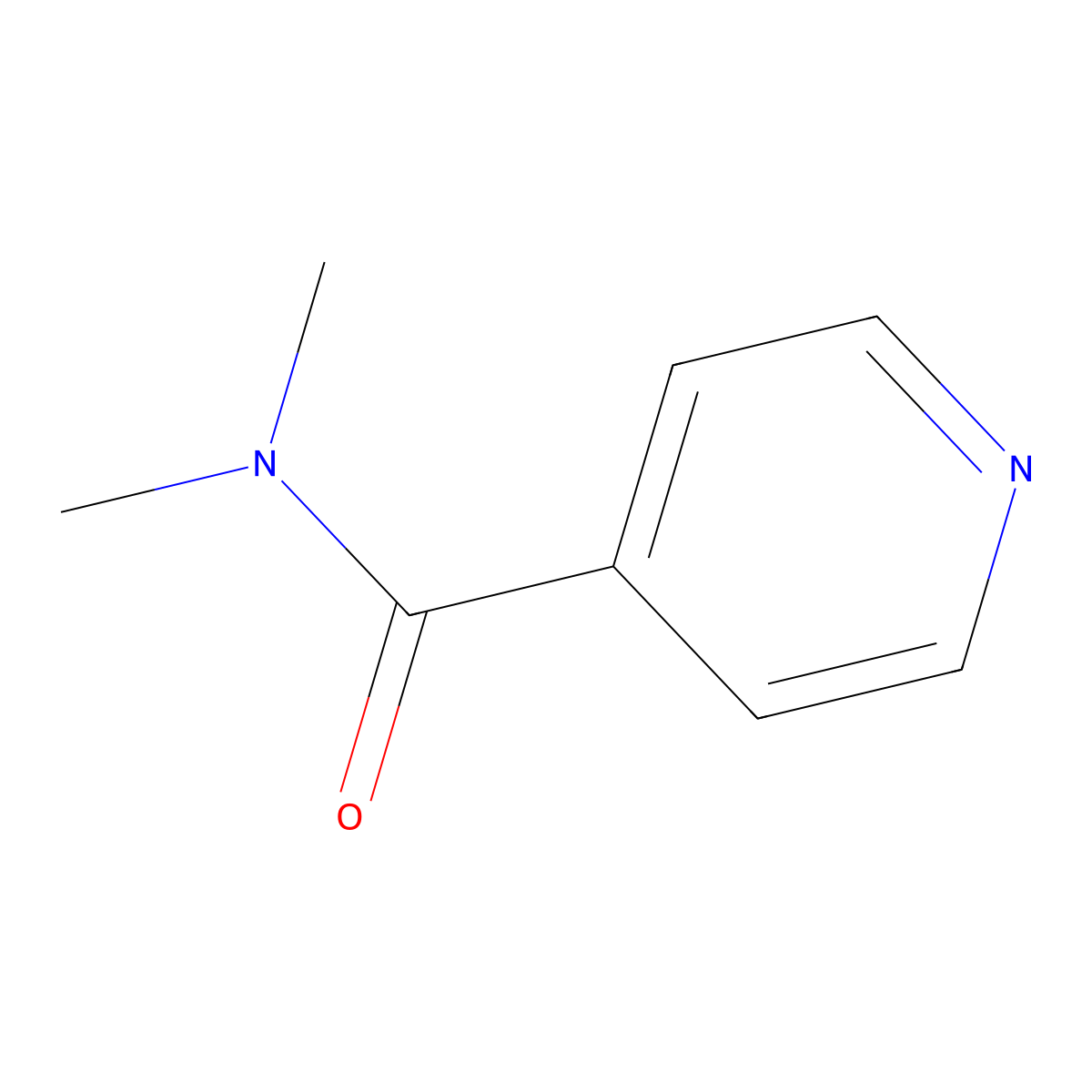 n,n-Dimethylpyridine-4-carboxamide molecular structure, CAS 1903-64-6