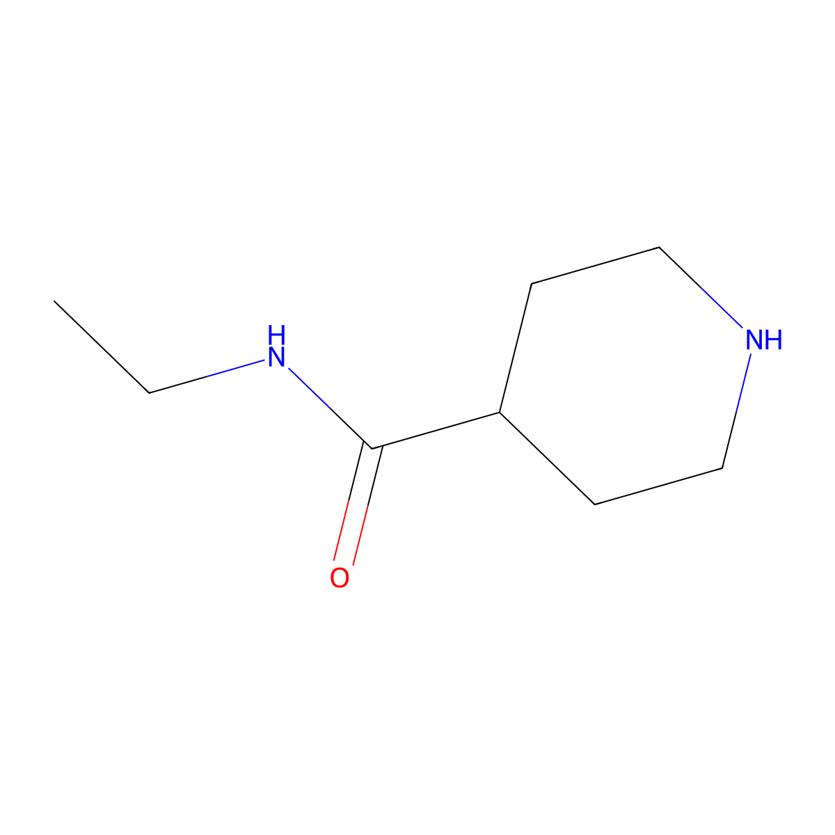 N-ethylpiperidine-4-carboxamide molecular structure, CAS 1903-65-7