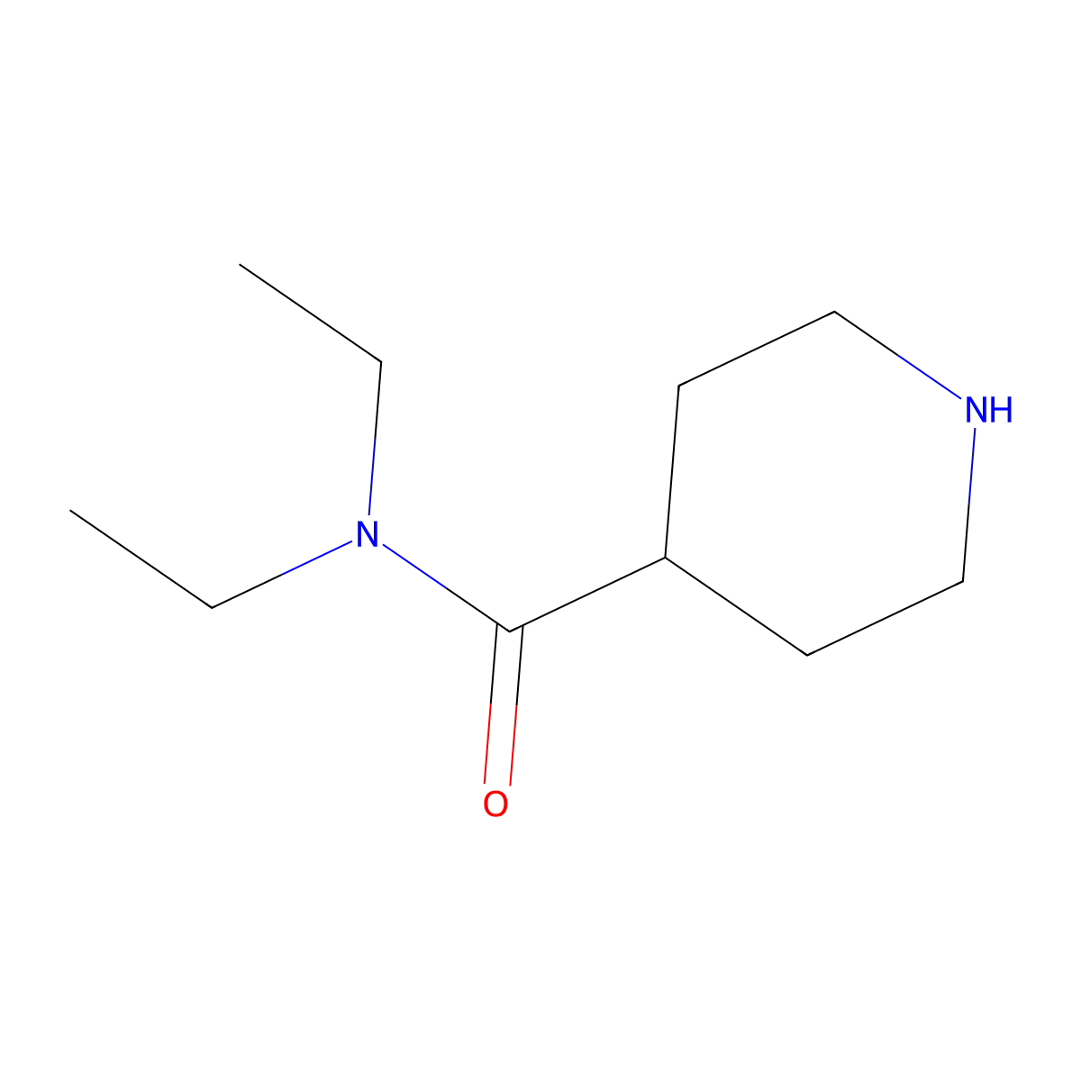N,N-Diethyl-4-piperidinecarboxamide molecular structure, CAS 1903-67-9