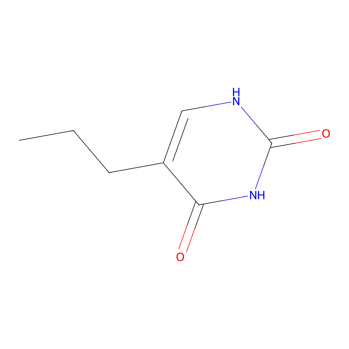 5-Propyluracil molecular structure, CAS 19030-75-2