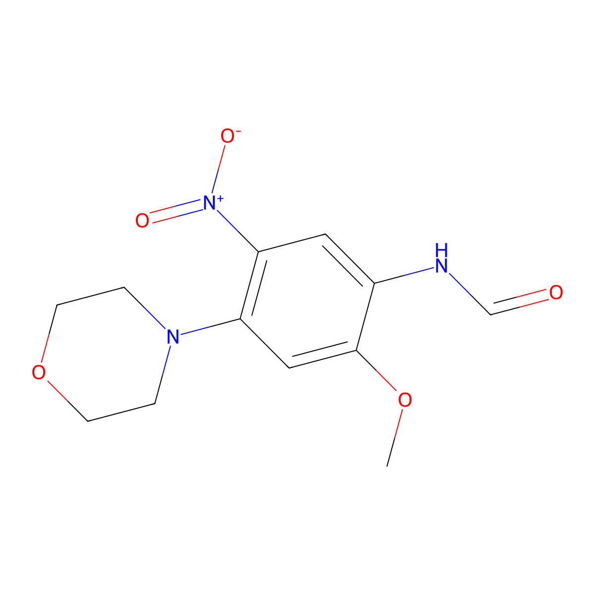 N-(2-Methoxy-4-morpholino-5-nitrophenyl)formamide molecular structure, CAS 1903009-70-0