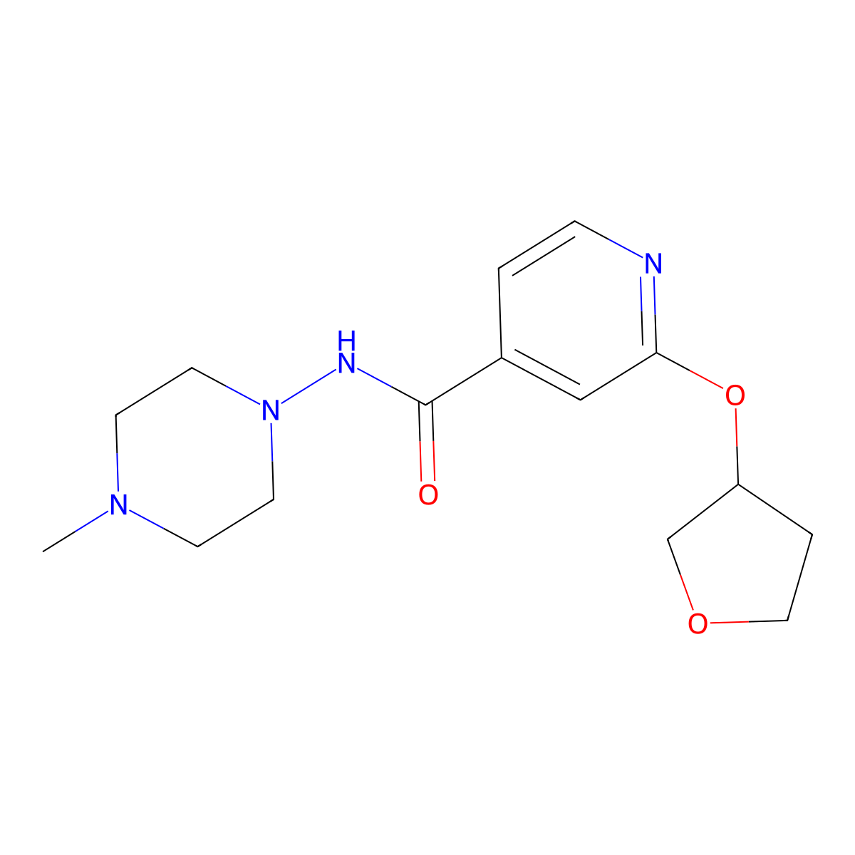 N-(4-methylpiperazin-1-yl)-2-((tetrahydrofuran-3-yl)oxy)isonicotinamide molecular structure, CAS 1903012-17-8