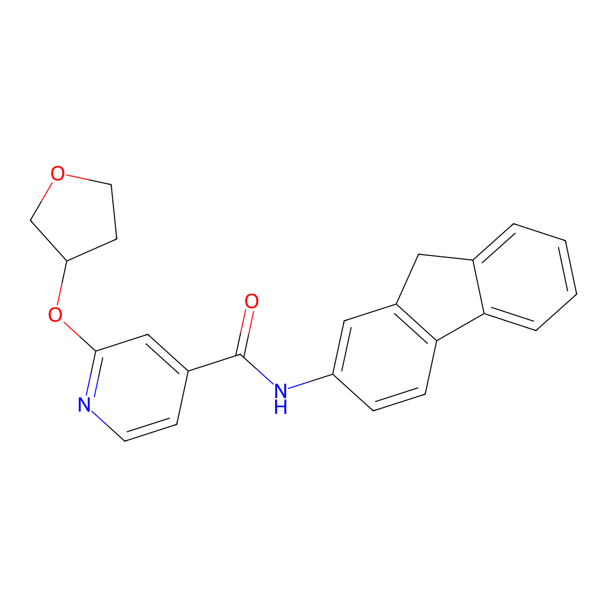 N-(9H-fluoren-2-yl)-2-((tetrahydrofuran-3-yl)oxy)isonicotinamide molecular structure, CAS 1903012-30-5