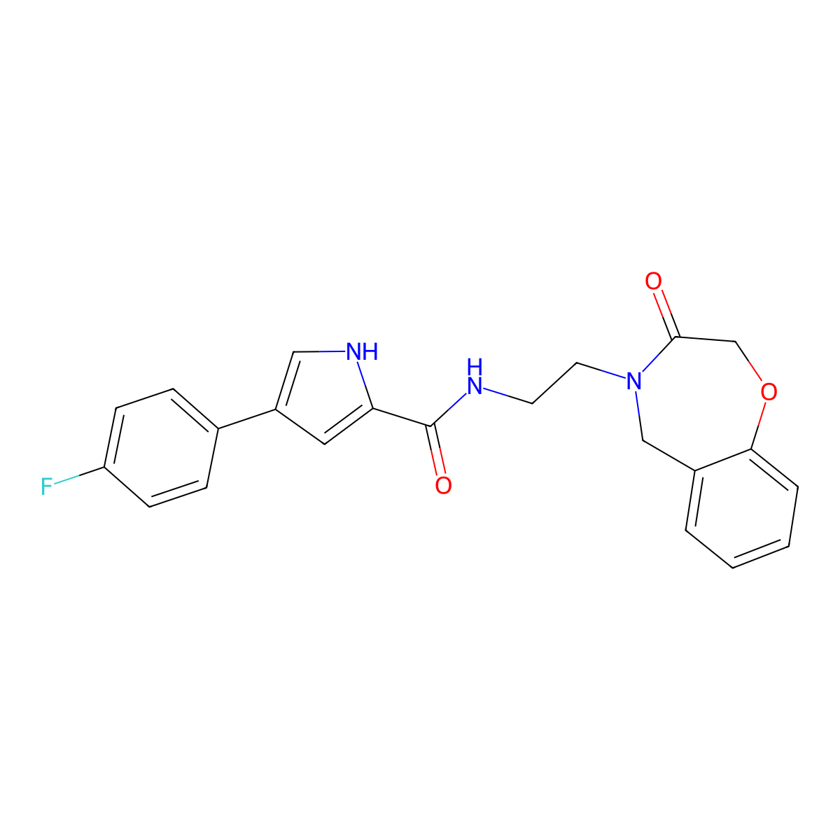 4-(4-fluorophenyl)-N-(2-(3-oxo-2,3-dihydrobenzo[f][1,4]oxazepin-4(5H)-yl)ethyl)-1H-pyrrole-2-carboxamide molecular structure, CAS 1903032-62-1