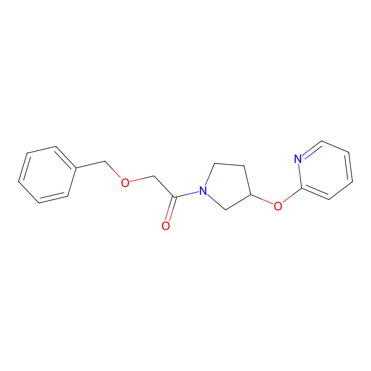 2-(Benzyloxy)-1-(3-(pyridin-2-yloxy)pyrrolidin-1-yl)ethanone molecular structure, CAS 1903032-99-4
