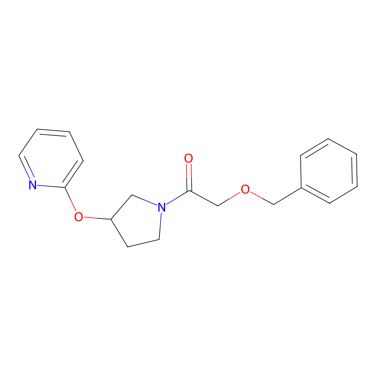 2-(Benzyloxy)-1-(3-(pyridin-2-yloxy)pyrrolidin-1-yl)ethanone molecular structure, CAS 1903032-99-4