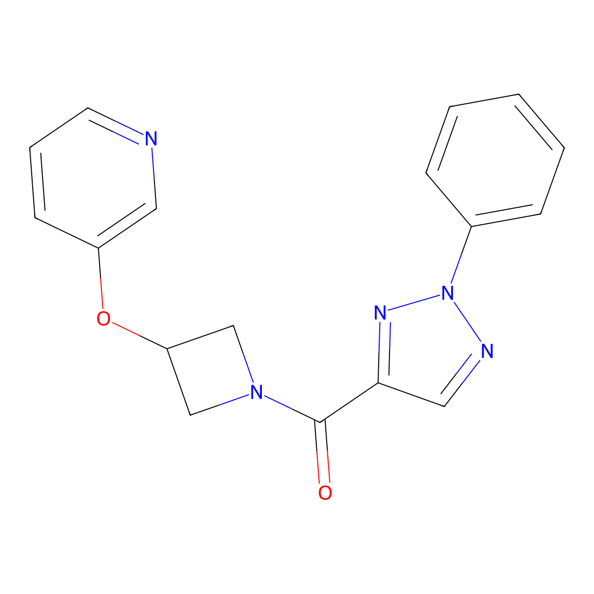 (2-phenyl-2H-1,2,3-triazol-4-yl)(3-(pyridin-3-yloxy)azetidin-1-yl)methanone molecular structure, CAS 1903037-10-4