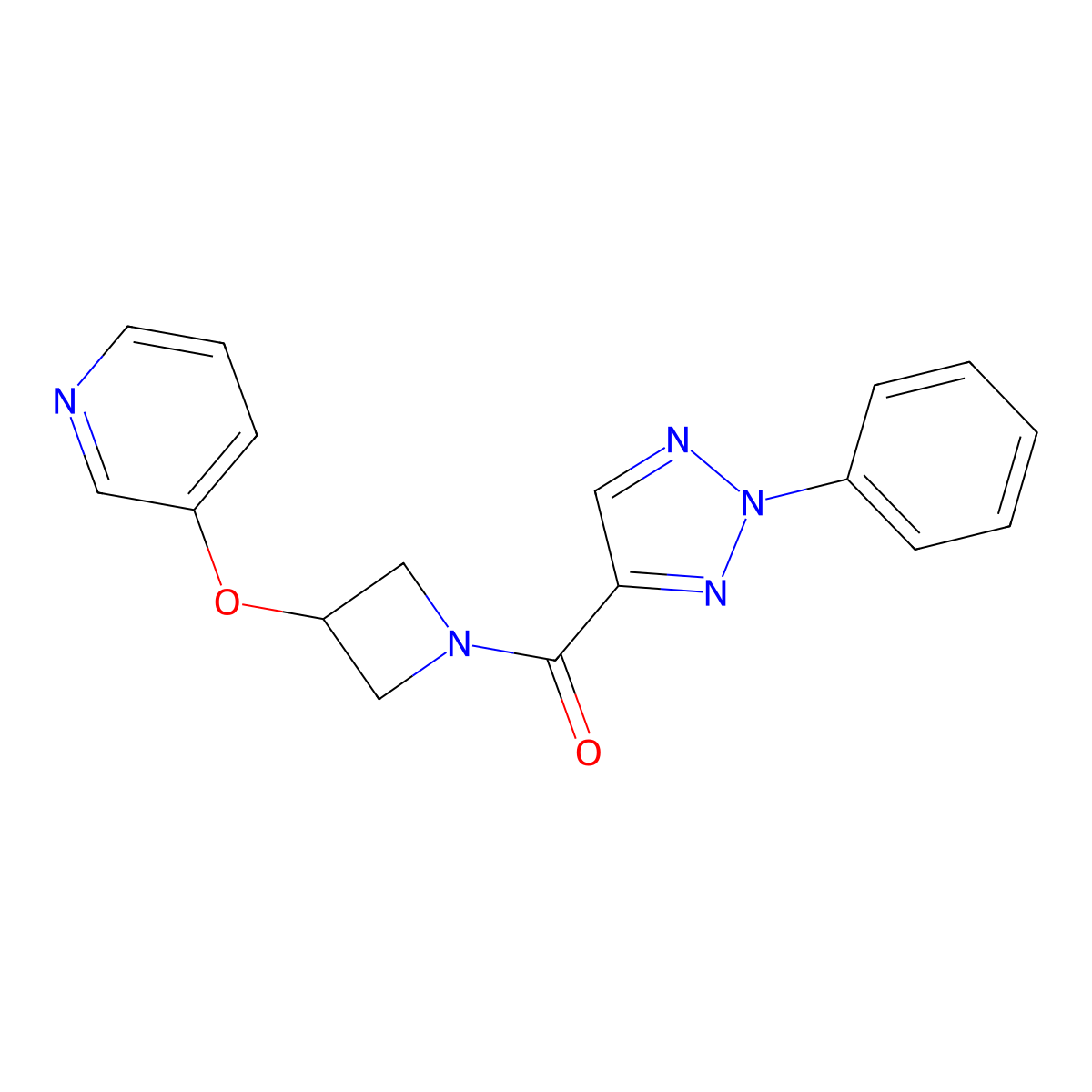 (2-phenyl-2H-1,2,3-triazol-4-yl)(3-(pyridin-3-yloxy)azetidin-1-yl)methanone molecular structure, CAS 1903037-10-4