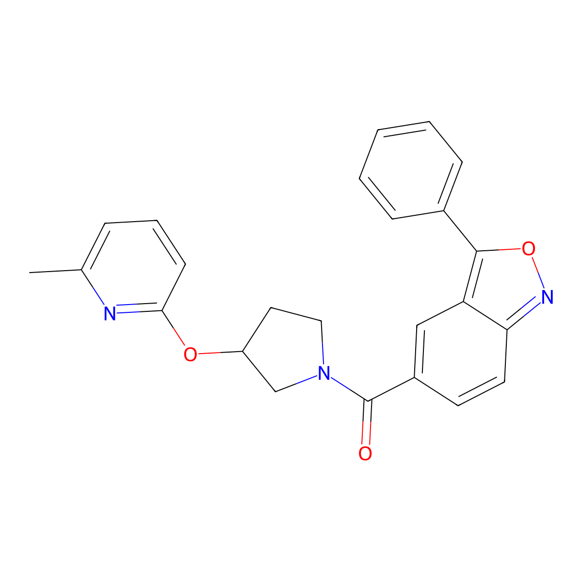 (3-((6-Methylpyridin-2-yl)oxy)pyrrolidin-1-yl)(3-phenylbenzo[c]isoxazol-5-yl)methanone molecular structure, CAS 1903037-90-0