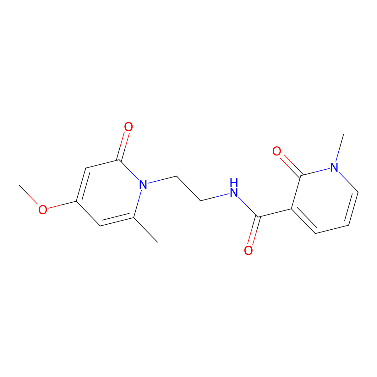 N-(2-(4-methoxy-6-methyl-2-oxopyridin-1(2H)-yl)ethyl)-1-methyl-2-oxo-1,2-dihydropyridine-3-carboxamide molecular structure, CAS 1903045-98-6