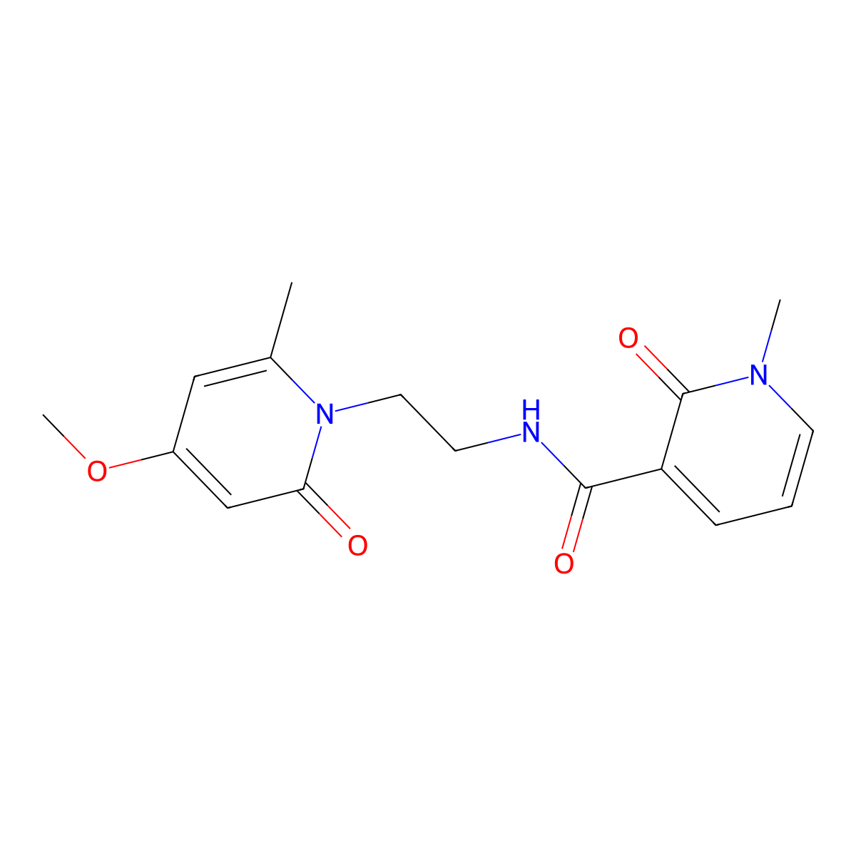 N-(2-(4-methoxy-6-methyl-2-oxopyridin-1(2H)-yl)ethyl)-1-methyl-2-oxo-1,2-dihydropyridine-3-carboxamide molecular structure, CAS 1903045-98-6