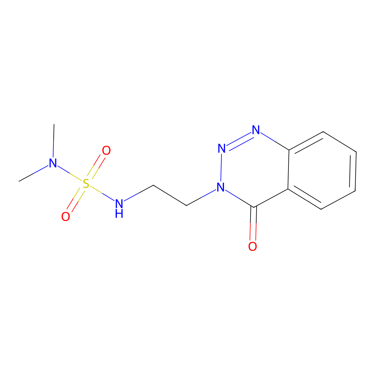 3-{2-[(Dimethylsulfamoyl)amino]ethyl}-3,4-dihydro-1,2,3-benzotriazin-4-one molecular structure, CAS 1903046-74-1