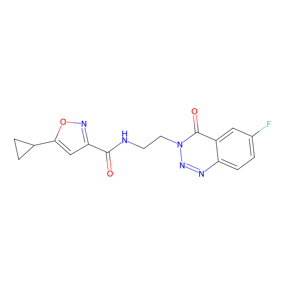 5-cyclopropyl-N-(2-(6-fluoro-4-oxobenzo[d][1,2,3]triazin-3(4H)-yl)ethyl)isoxazole-3-carboxamide molecular structure, CAS 1903046-95-6