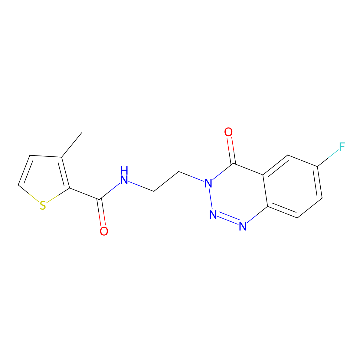 N-(2-(6-fluoro-4-oxobenzo[d][1,2,3]triazin-3(4H)-yl)ethyl)-3-methylthiophene-2-carboxamide molecular structure, CAS 1903047-05-1