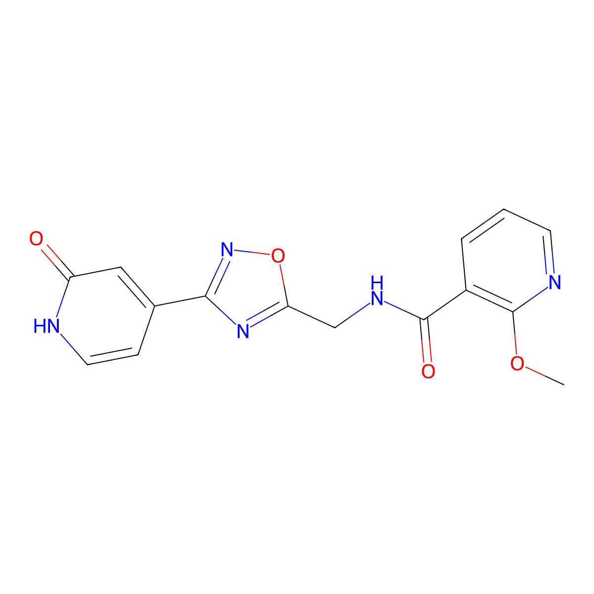 2-methoxy-N-((3-(2-oxo-1,2-dihydropyridin-4-yl)-1,2,4-oxadiazol-5-yl)methyl)nicotinamide molecular structure, CAS 1903047-59-5