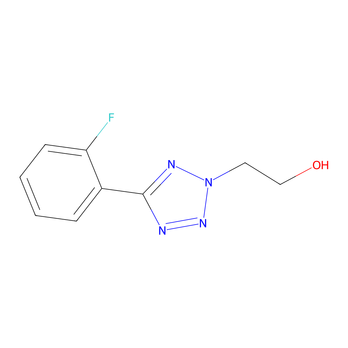 2-[5-(2-fluorophenyl)-2H-1,2,3,4-tetrazol-2-yl]ethan-1-ol molecular structure, CAS 1903049-52-4