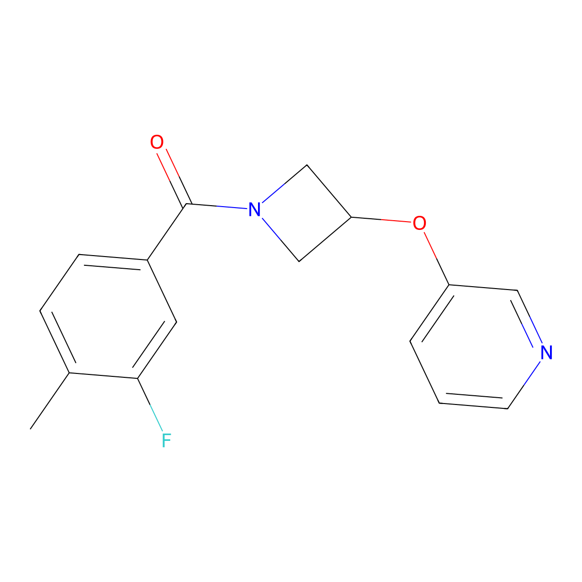 (3-Fluoro-4-methylphenyl)(3-(pyridin-3-yloxy)azetidin-1-yl)methanone molecular structure, CAS 1903058-19-4