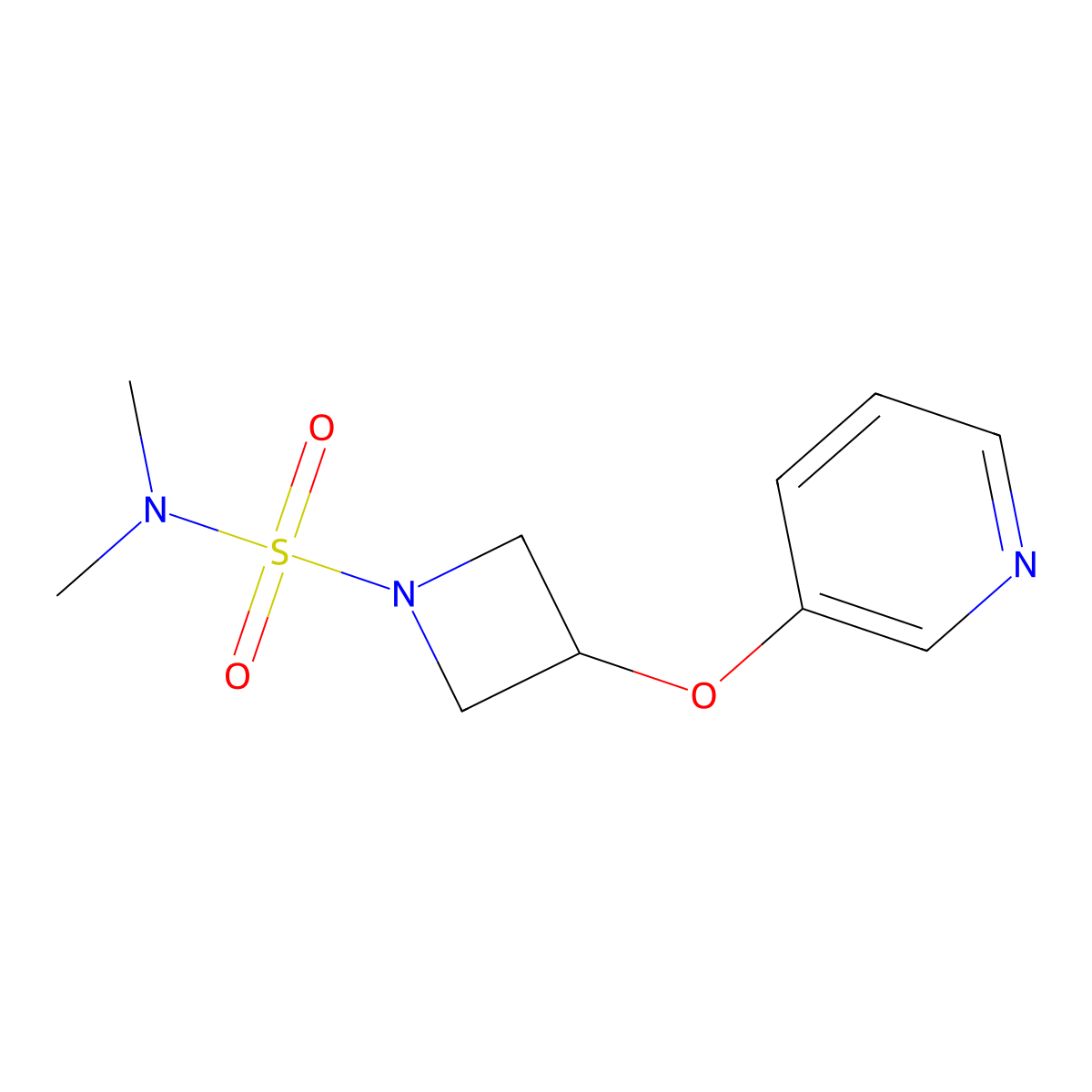 N,N-dimethyl-3-(pyridin-3-yloxy)azetidine-1-sulfonamide molecular structure, CAS 1903058-58-1