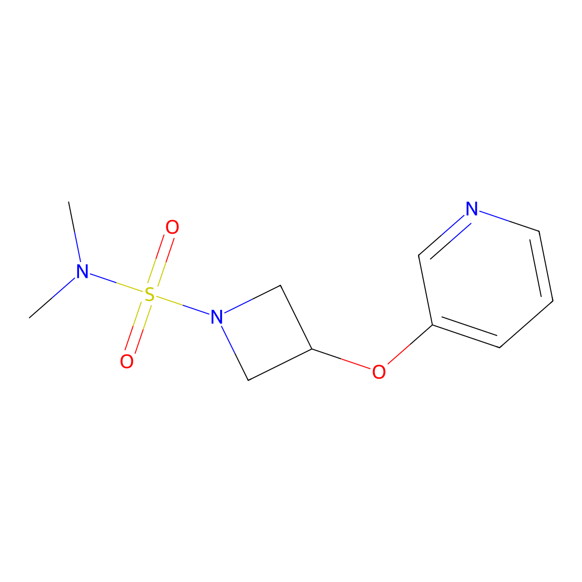 N,N-dimethyl-3-(pyridin-3-yloxy)azetidine-1-sulfonamide molecular structure, CAS 1903058-58-1