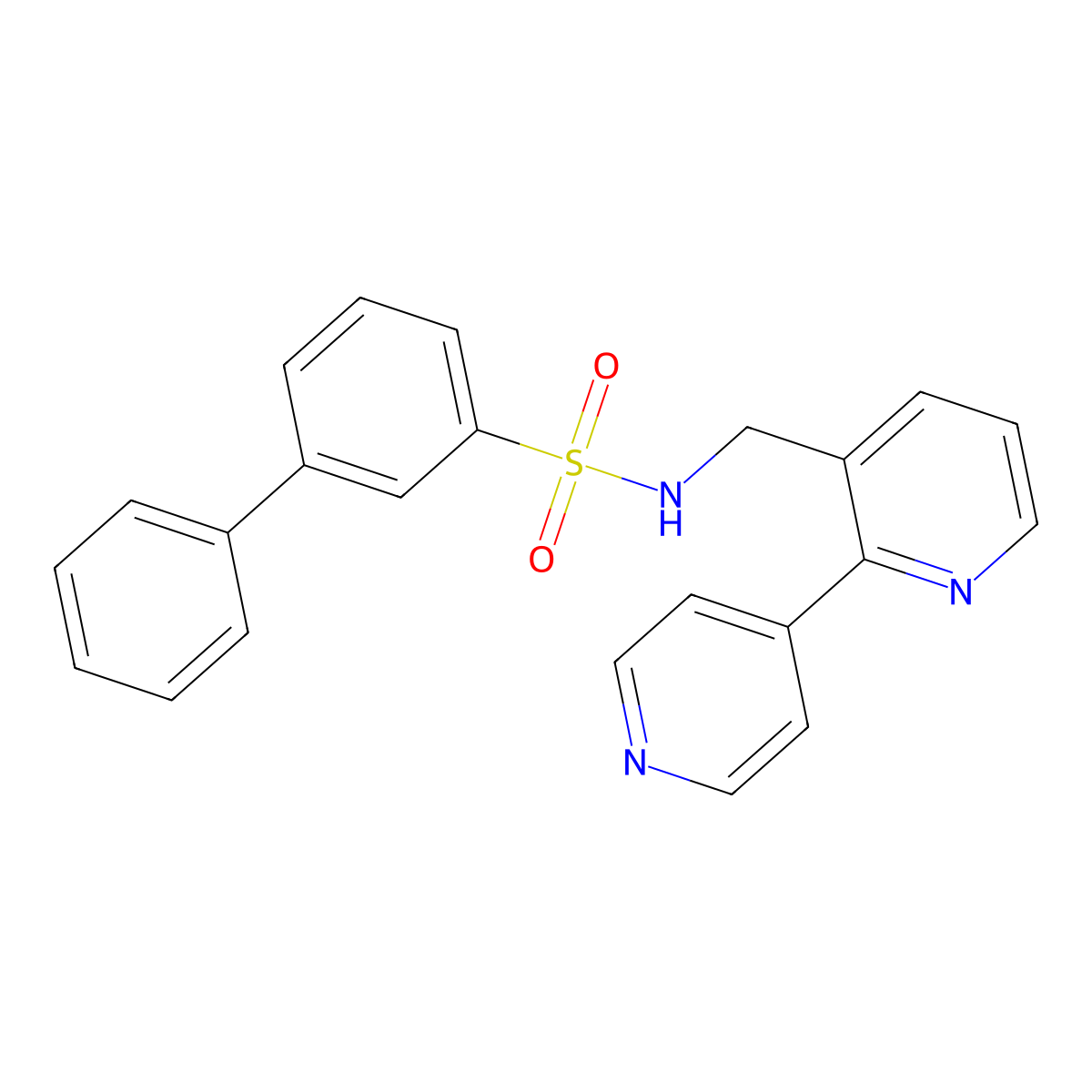 N-([2,4'-bipyridin]-3-ylmethyl)-[1,1'-biphenyl]-3-sulfonamide molecular structure, CAS 1903058-91-2