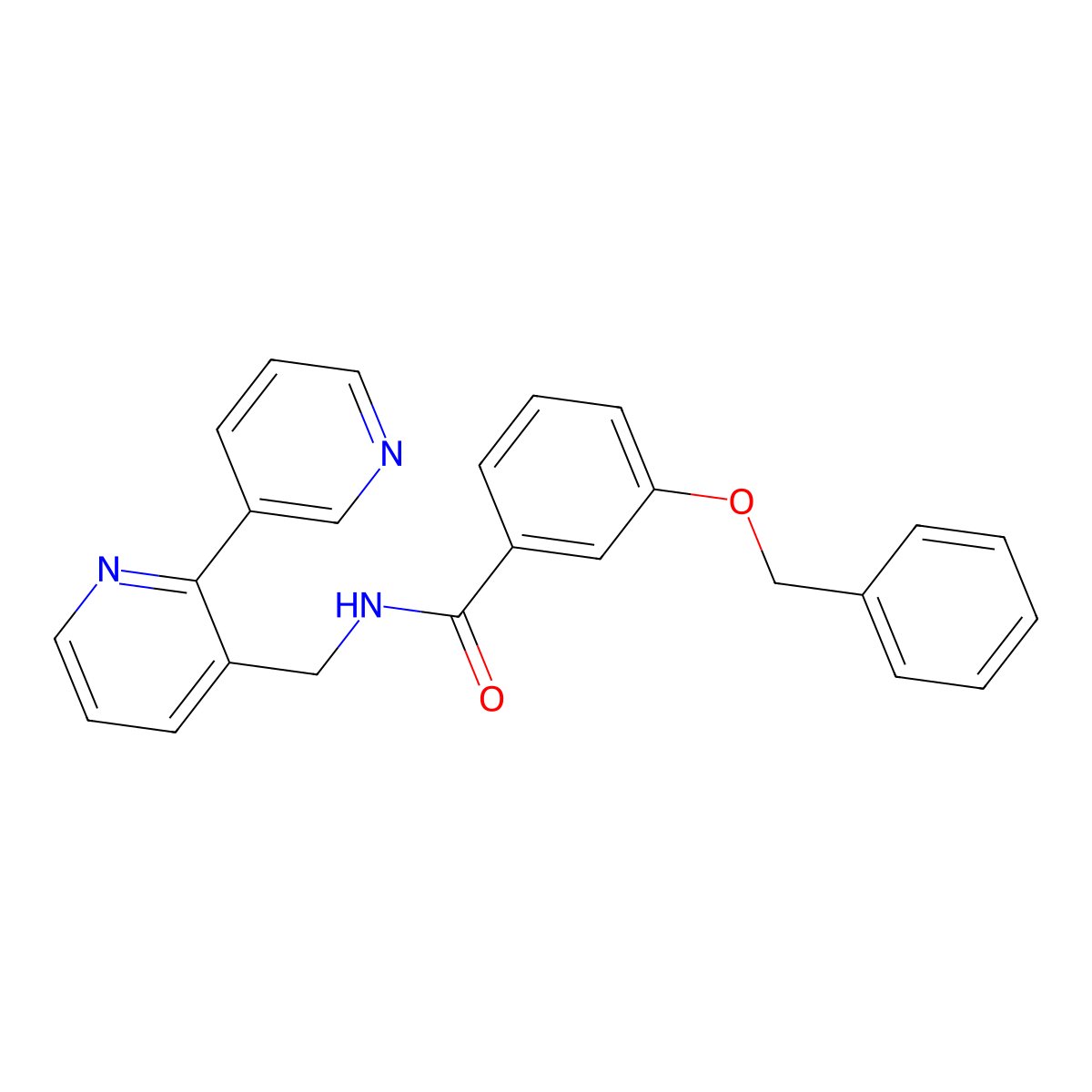 3-(benzyloxy)-N-({[2,3'-bipyridine]-3-yl}methyl)benzamide molecular structure, CAS 1903075-38-6