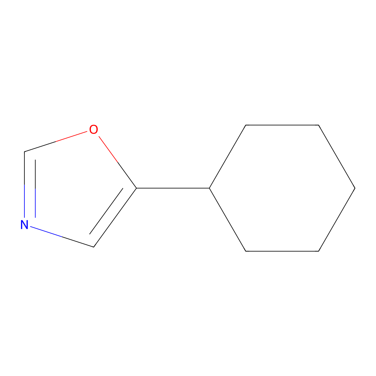 5-Cyclohexyl-1,3-oxazole molecular structure, CAS 1903076-55-0