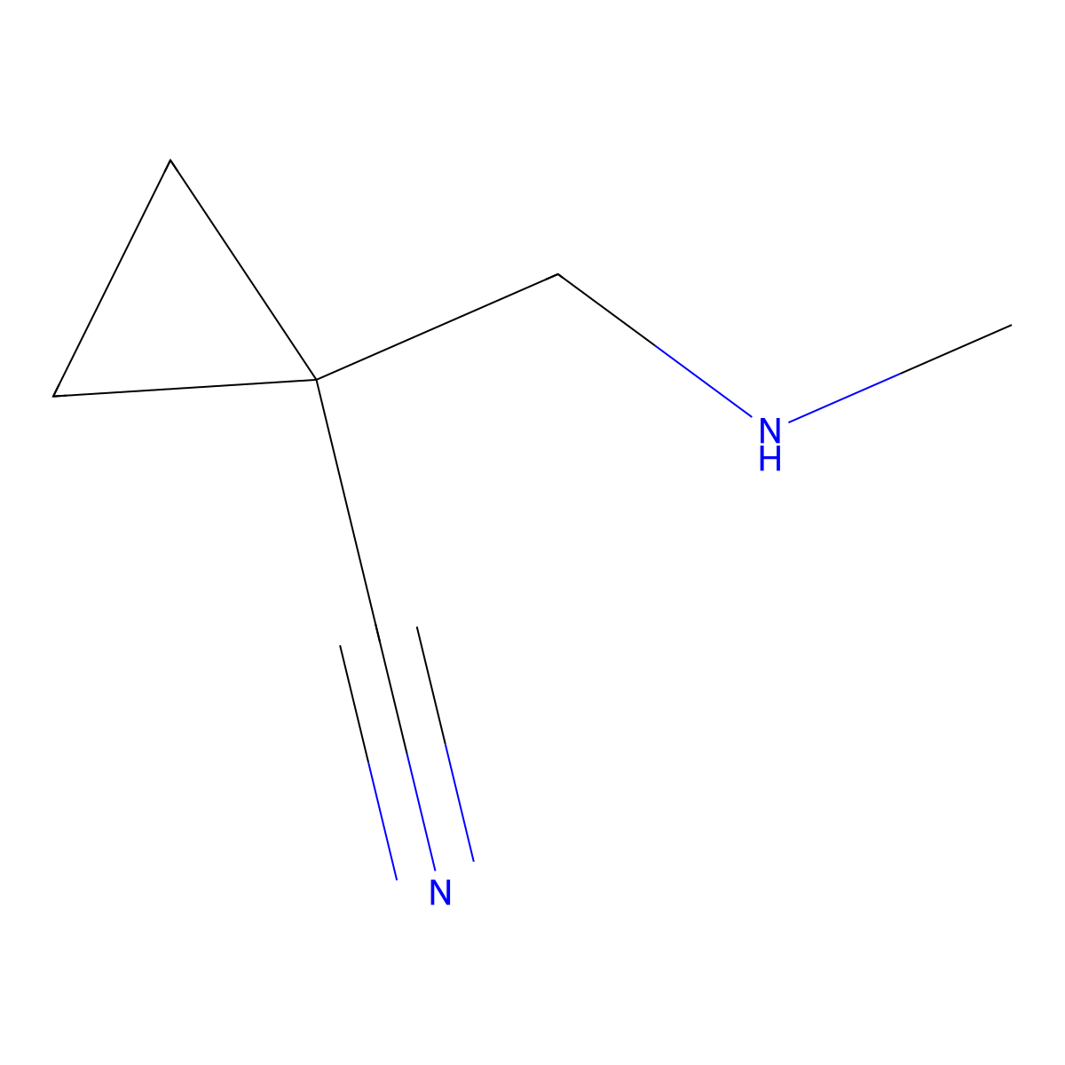 1-[(Methylamino)methyl]cyclopropane-1-carbonitrile molecular structure, CAS 1903077-99-5