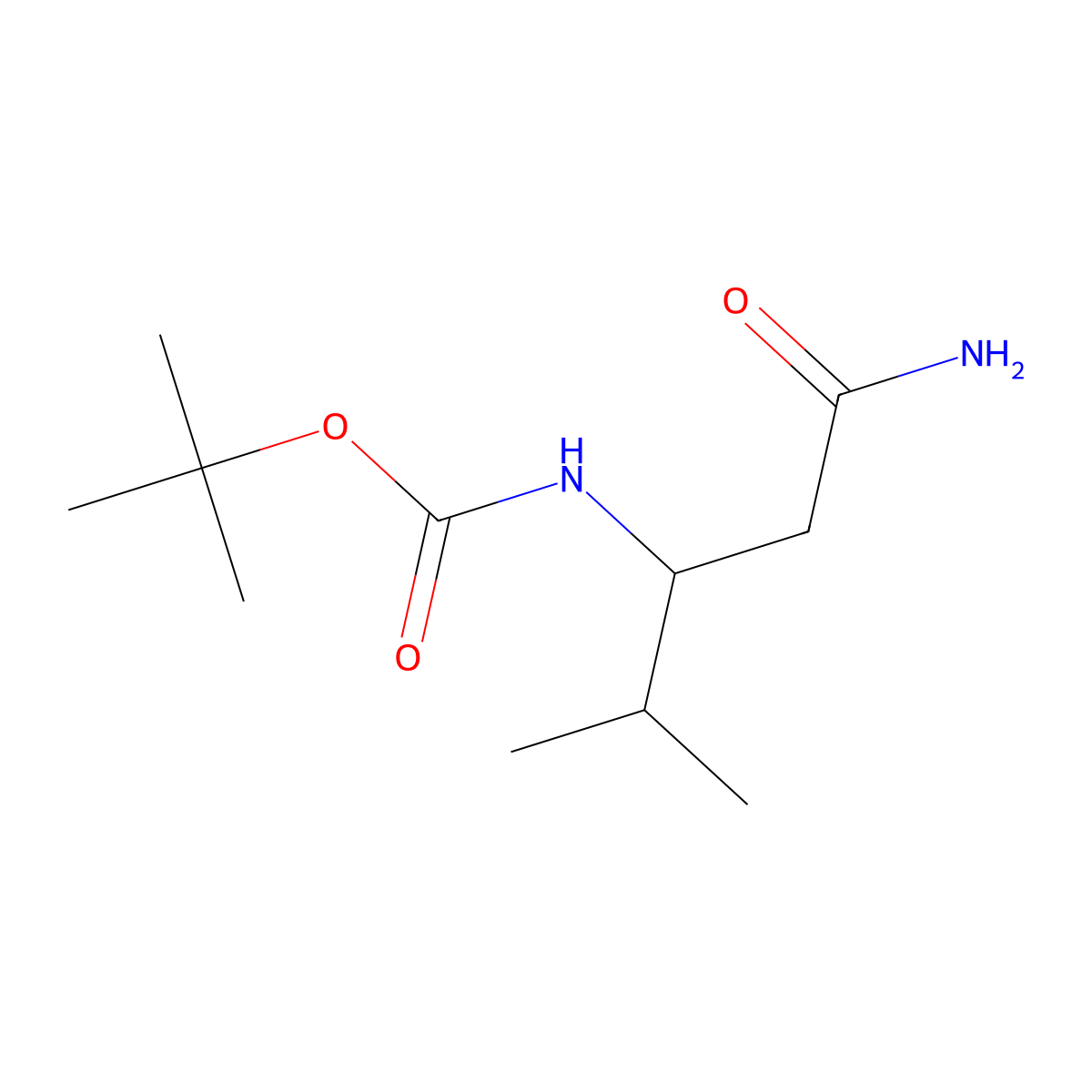 Tert-butyl (1-amino-4-methyl-1-oxopentan-3-yl)carbamate molecular structure, CAS 1903080-78-3